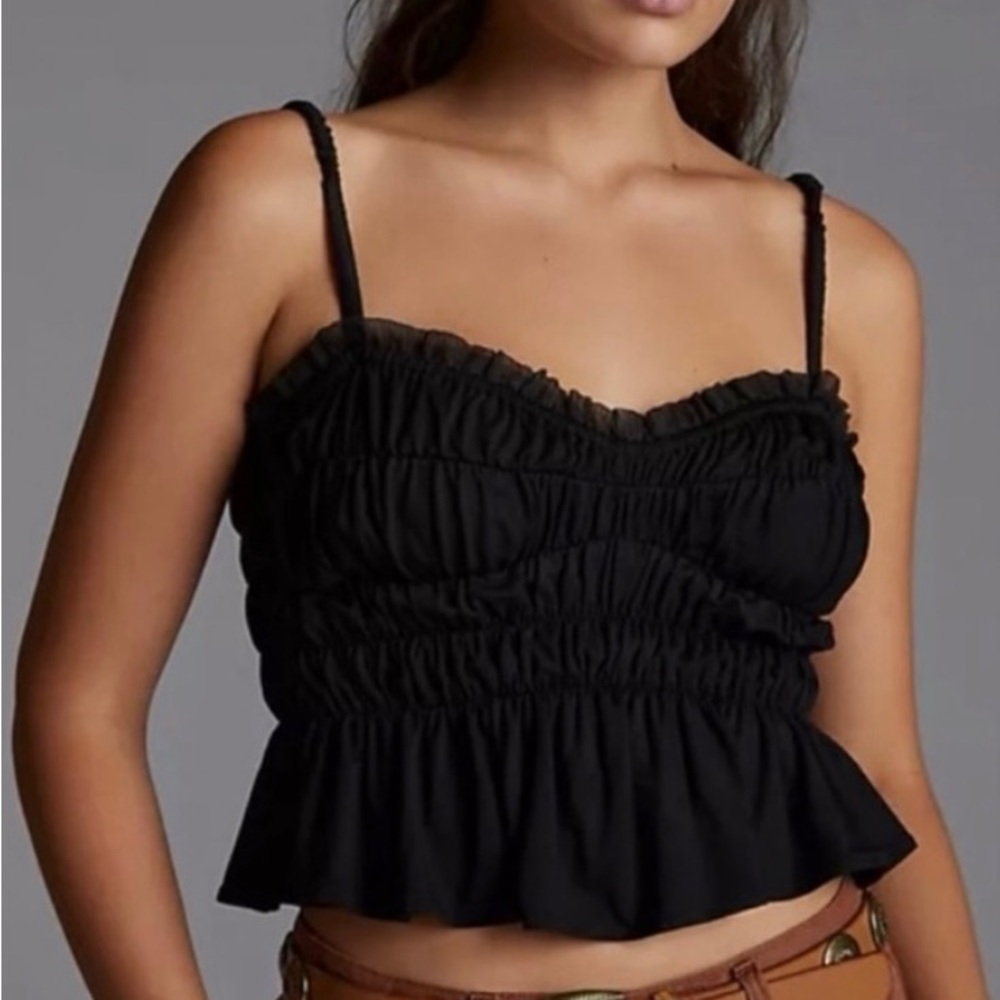 Anthropologie Ruched/Smocked Camisole